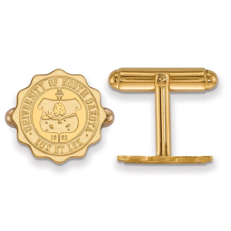 14k Yellow Gold University Of North Dakota Crest Cuff Links